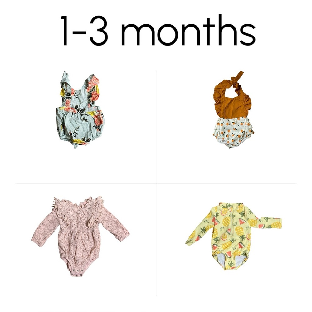 1-3 months girls clothing